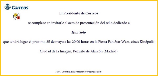 Invitación Han Solo