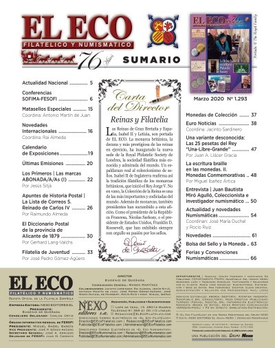 El Eco Filatélico. Sumario