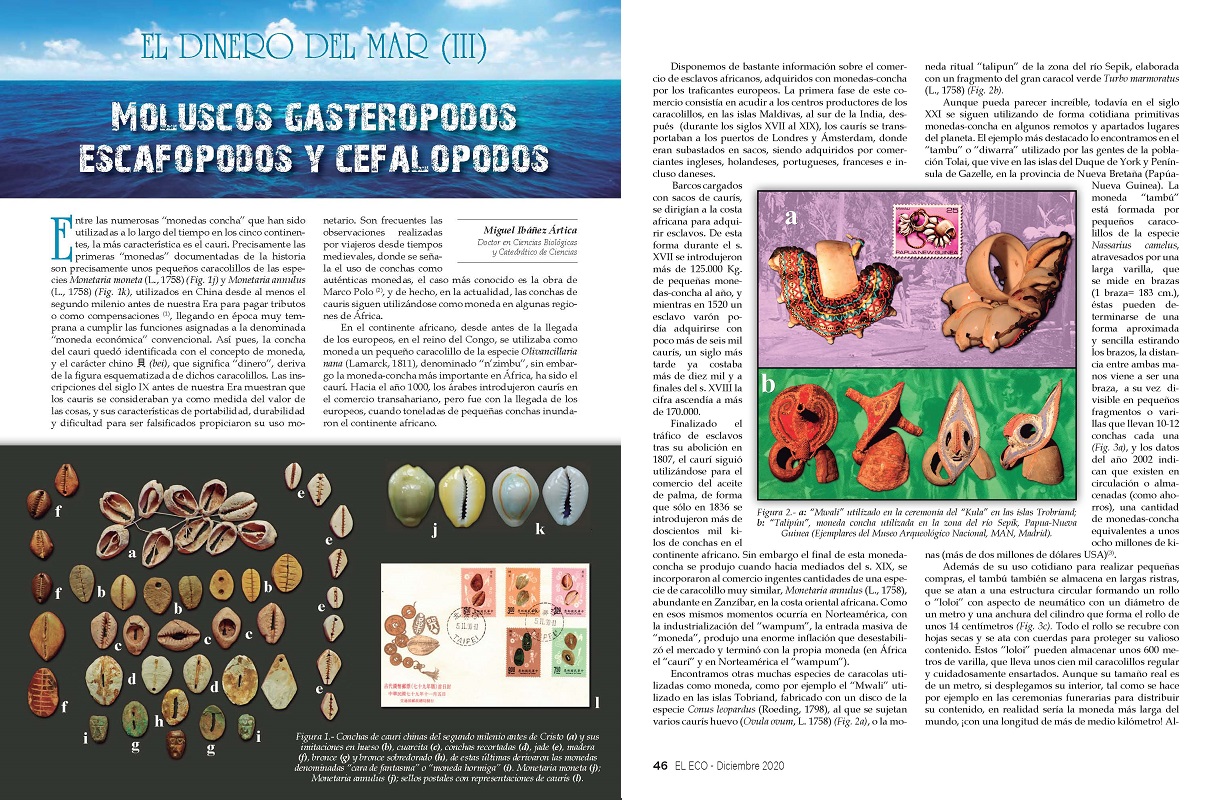 El Eco Filatélico. Artículo de numismática