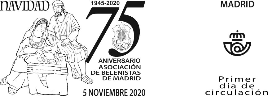 Navidad 2020. Matasellos Asociación Belenistas