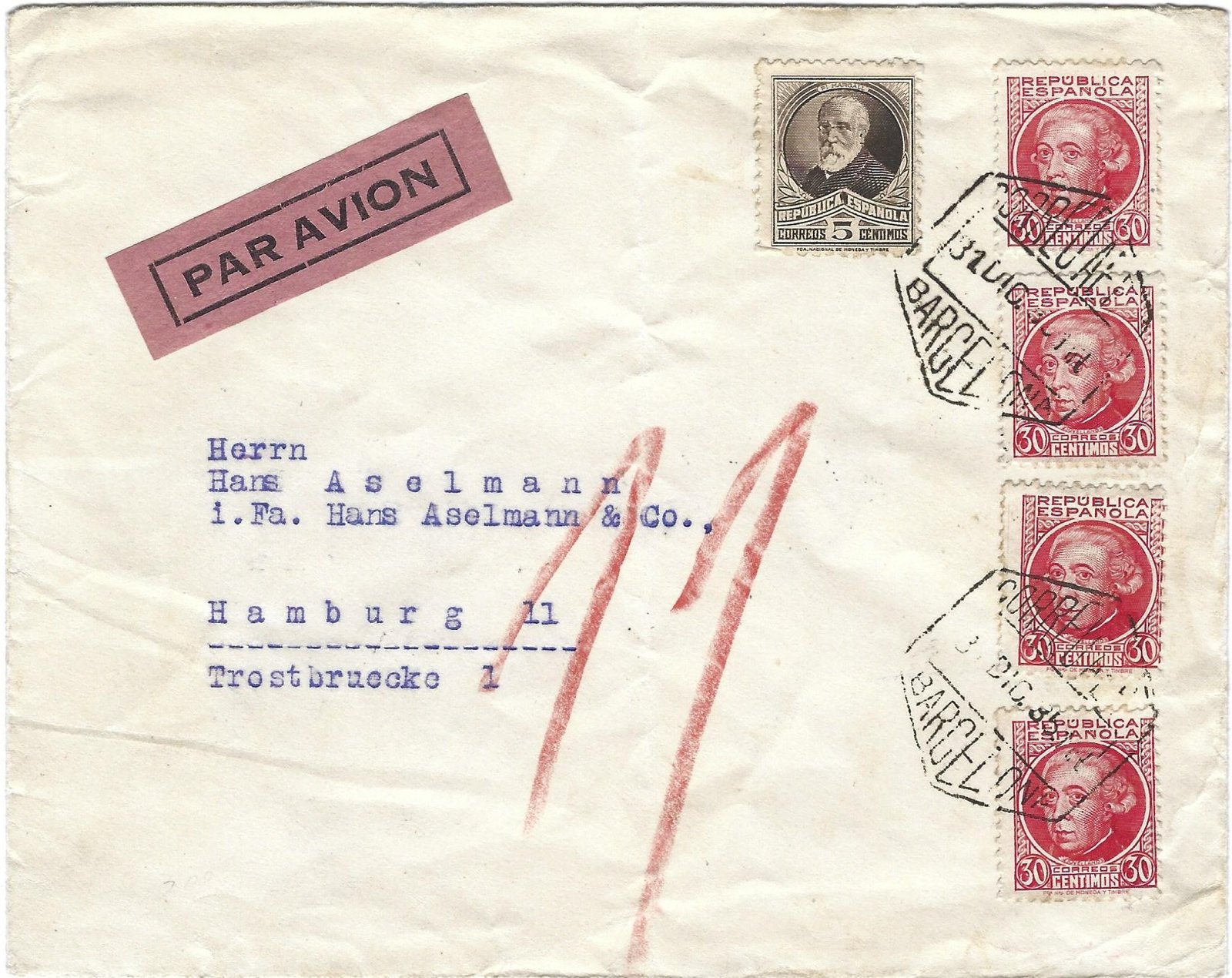 Carta de la Segunda República-Anverso