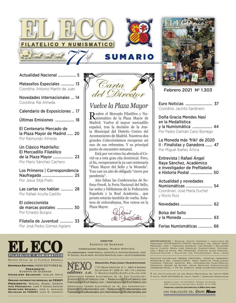El Eco Filatélico. Sumario