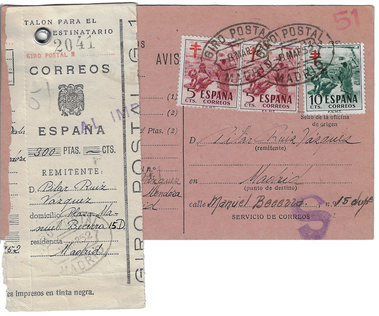 Giro Postal con Aviso de Recibo Rechazado