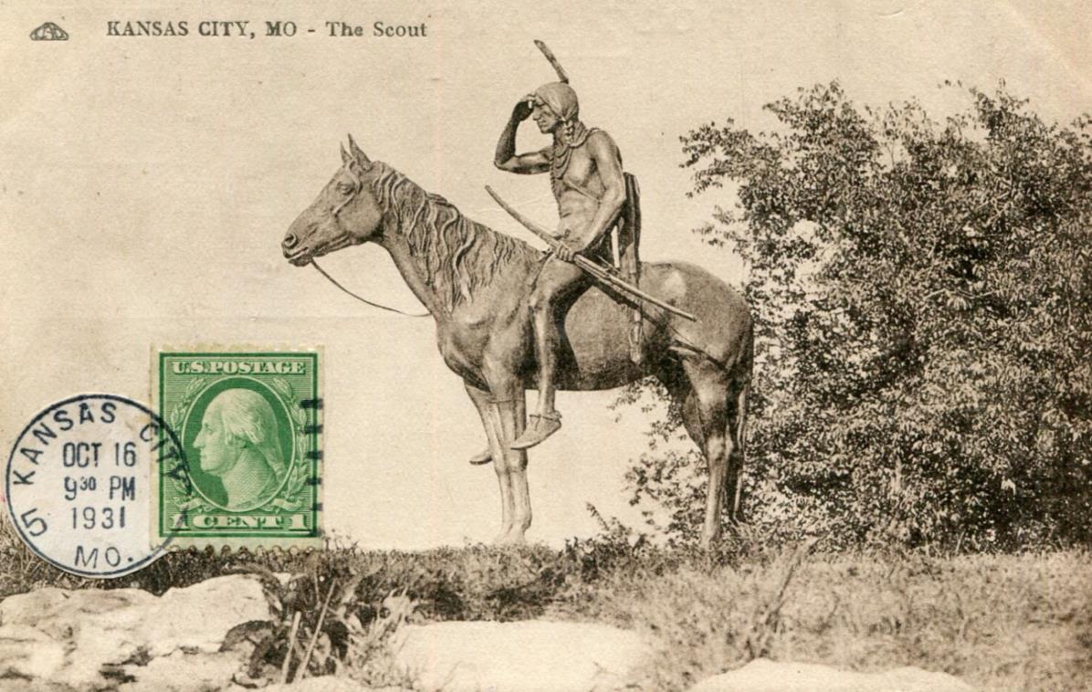 Tarjeta postal con la imagen de “The Scout”