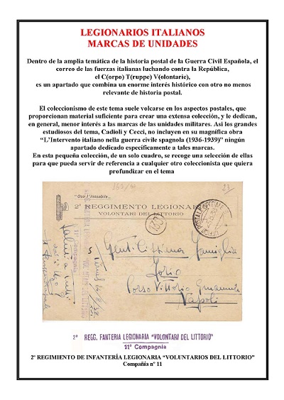 Legionarios Italianos. Marcas de Unidades