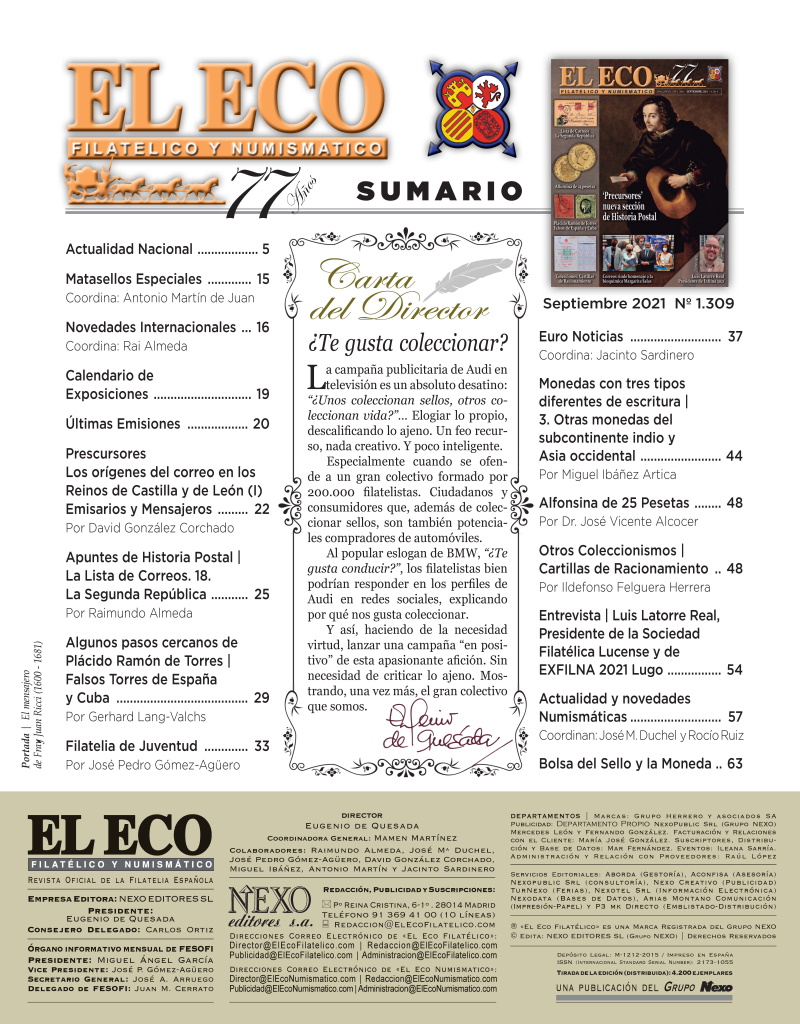 El Eco Filatélico. Sumario