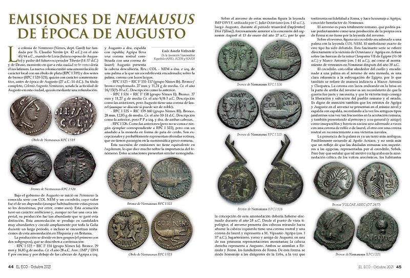 El Eco Filatélico. Artículo de Numismatica