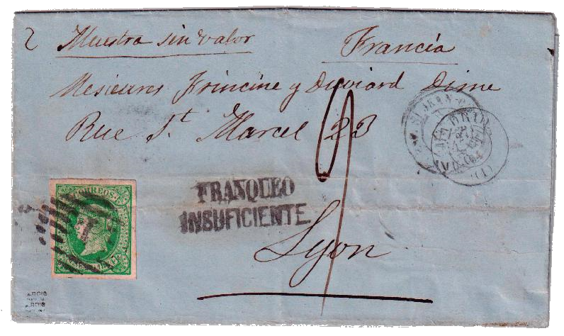 El Correo y la Revolución Industrial Textil en el Siglo XIX. Muestras Tasada