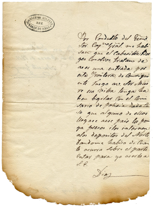 Correo de Veredas. Anverso