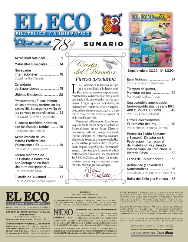 El Eco Filatélico. Sumario