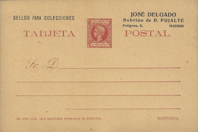 Tarjeta con mensajes publicitarios