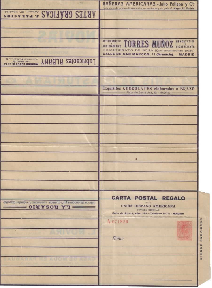 Carta-Sobre. Abierto