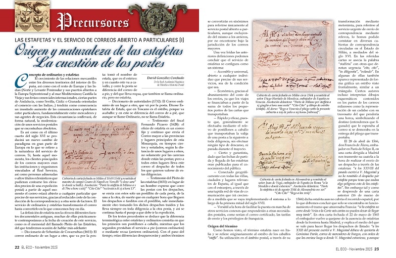 El Eco Filatélico. Artículo de Filatelia