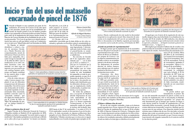 El Eco Filatélico. Artículo de Filatelia