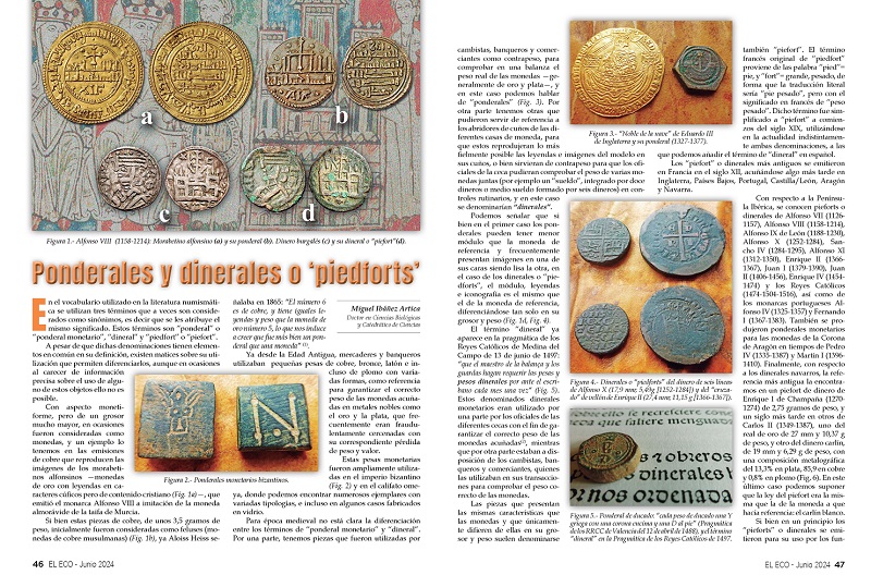 El Eco Filatélico. Artículo de Numismática