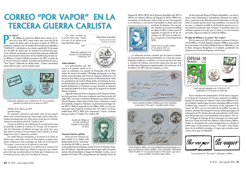El Eco Filatélico. Artículo de Filatelia