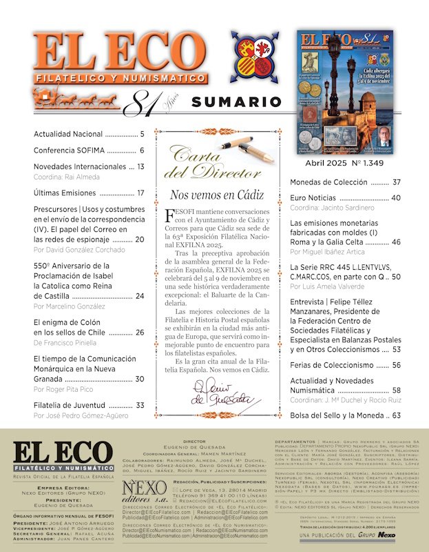 El Eco Filatélico. Sumario
