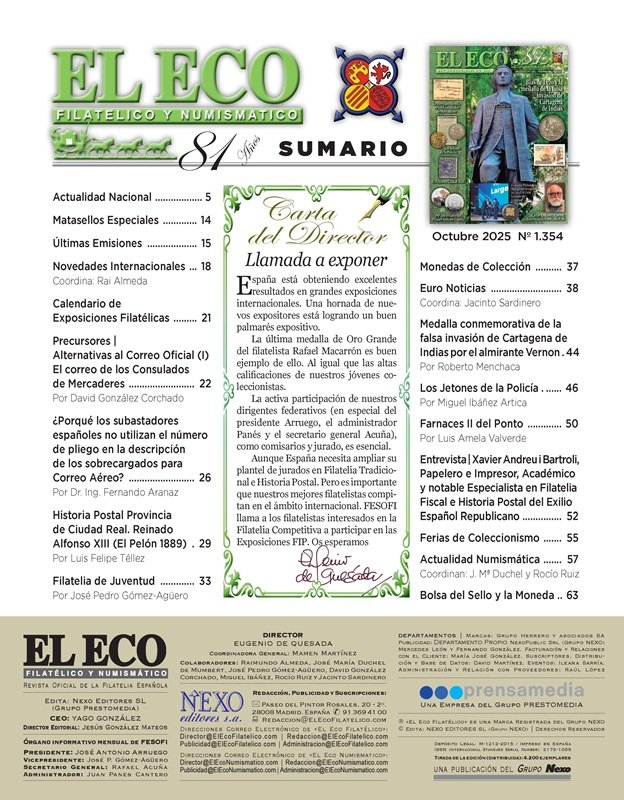 El Eco Filatélico. Sumario