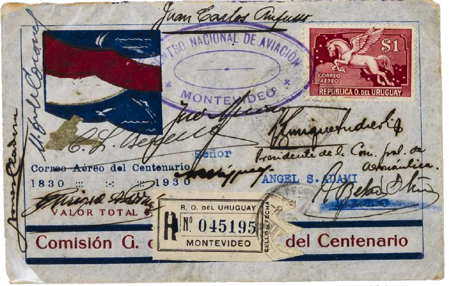 Los Pegasos de Uruguay. Carta centenario