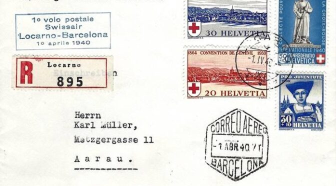 La Efímera línea aérea Barcelona – Locarno por Swissair