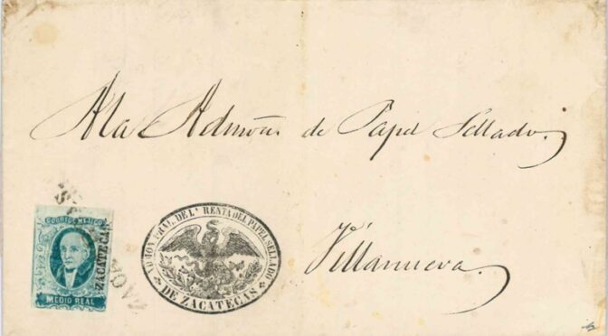 La Primera Emisión de Sellos de México-El Medio Real de 1856