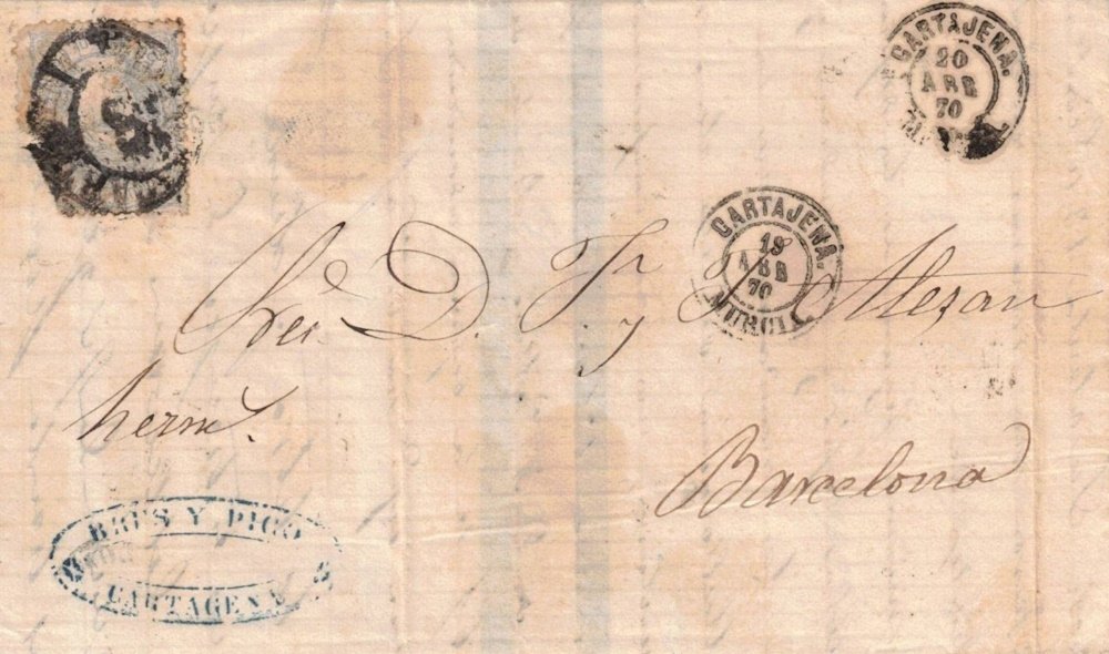 Carta de Cartagena a Barcelona