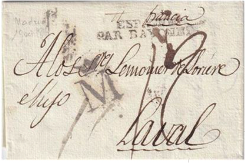 El Correo en la Administración Central de Madrid de 1800 a 1850