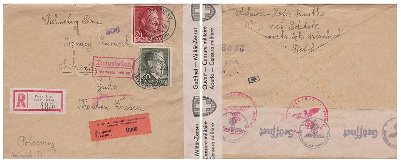 Carta certificada despachada en Petrikau