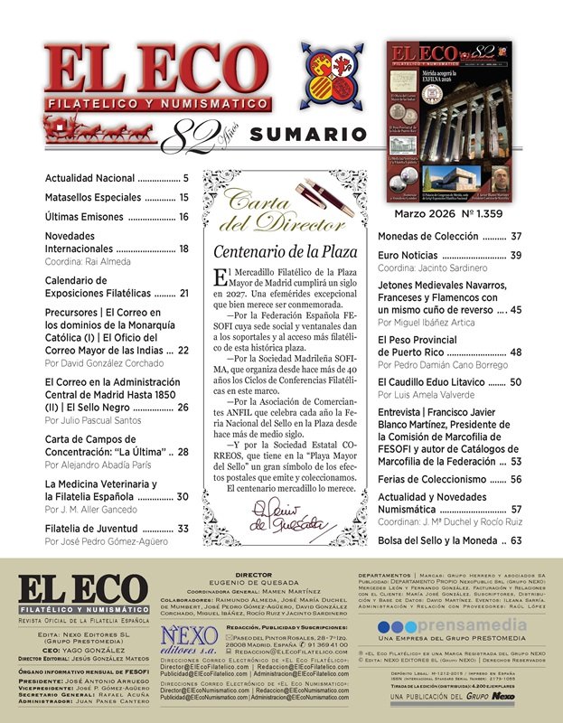 El Eco Filatélico. Sumario