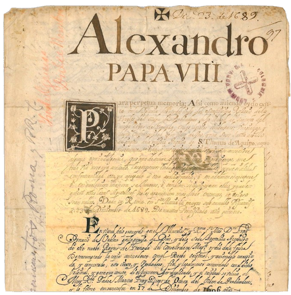 Hitos del Correo Marítimo. Carta Pontificia