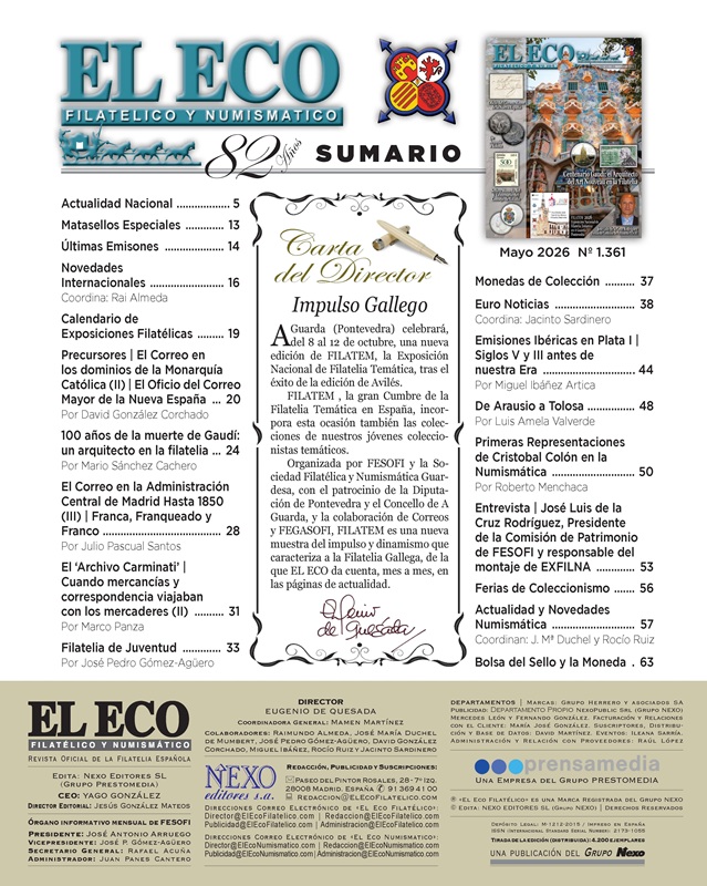El Eco Filatélico. Sumario