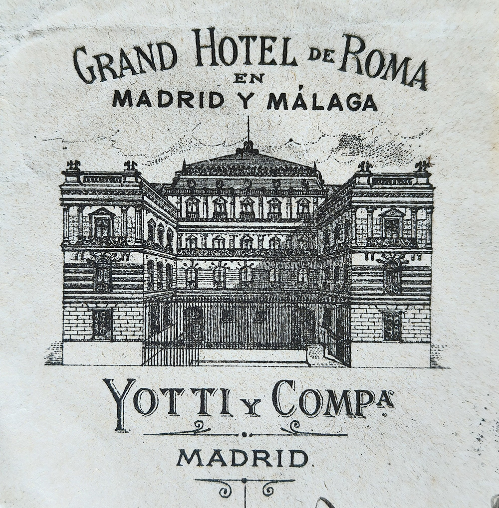 Grand Hotel de Roma. Membrete