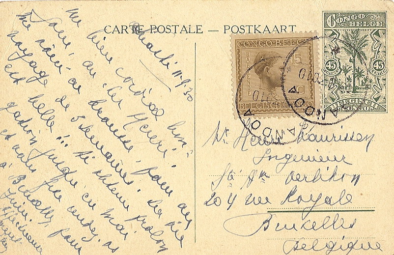 Ocupación belga del África. Emisión de 1927