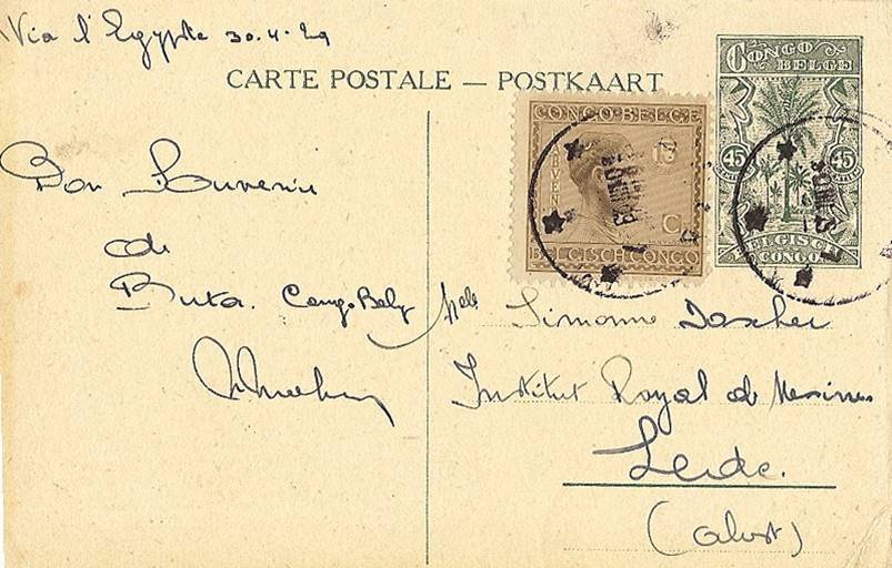 Ocupación belga del África. Emisión de 1927