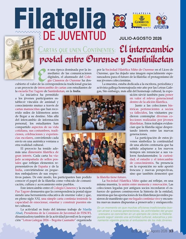 El Eco Filatélico. Filatelia Juventud