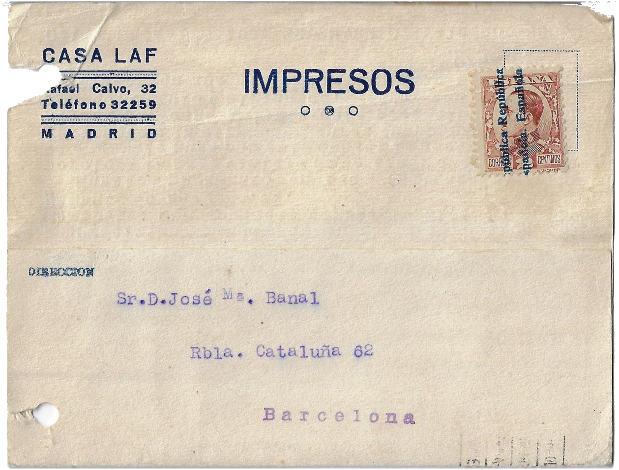 Postales Plegadas. Anverso