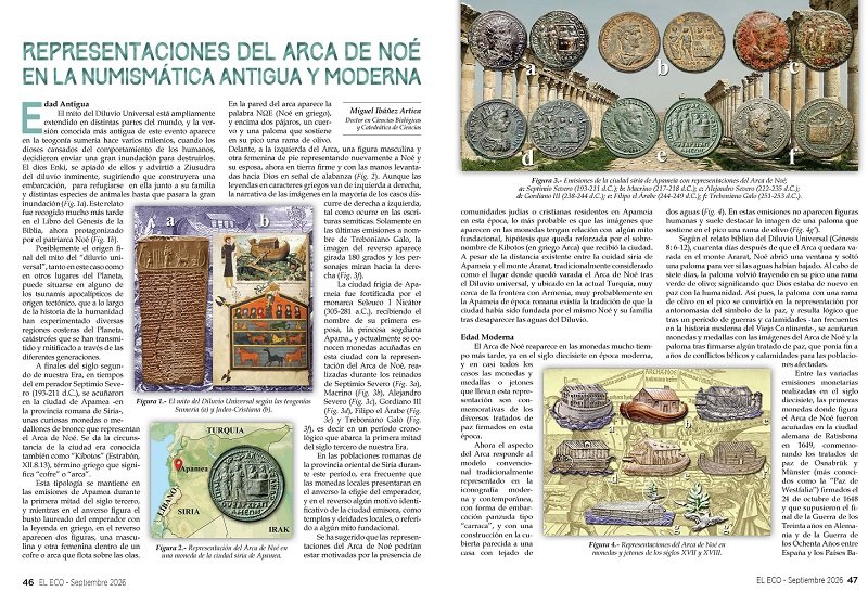 El Eco Filatélico. Artículo de Numismática