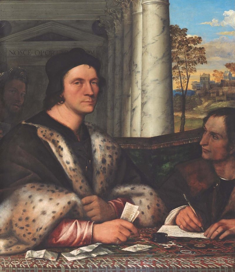 Los Signum Mercatoris. Retrato de Ferry Carondelet con sus secretarios