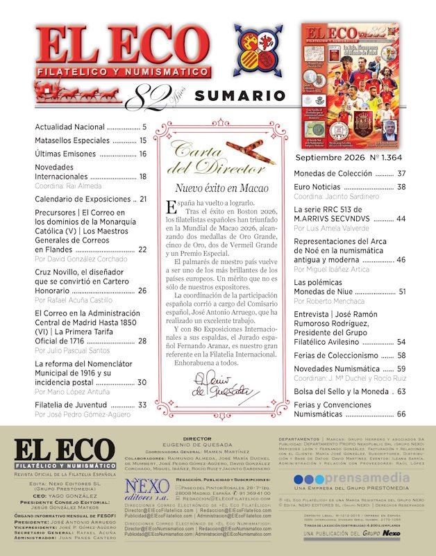El Eco Filatélico. Sumario