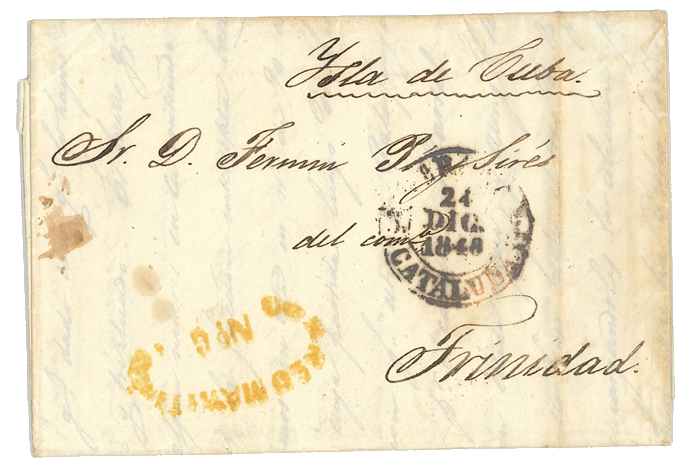 Caribe Español. Correspondencia dirigida a Trinidad