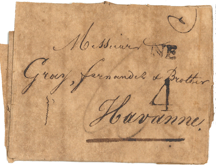 Carta a La Habana con la marca «N.E.»