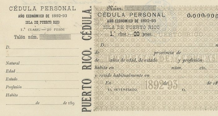 Cédulas personales de Puerto Rico