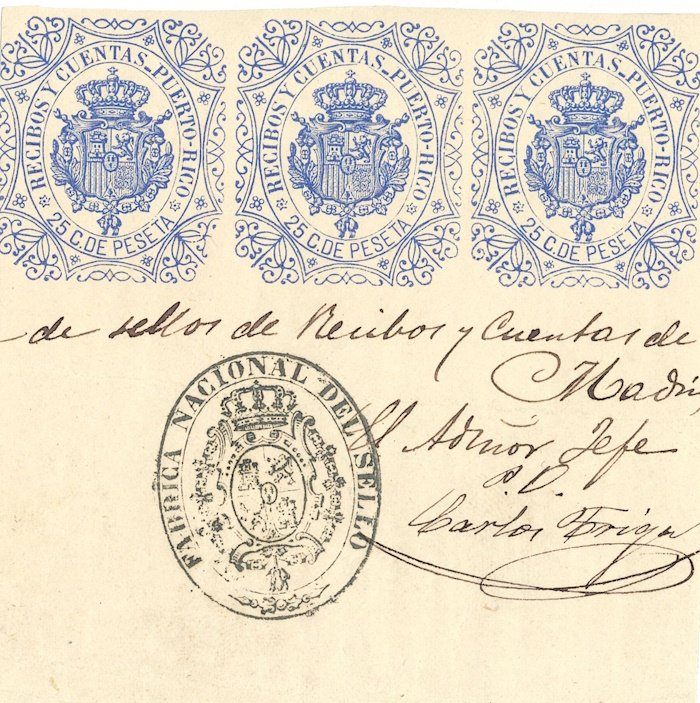 Sellos de «Recibos y Cuentas» de Puerto Rico