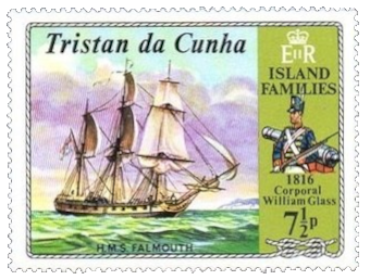 «Falmouth» y el cabo William Glass, 1816 Tristan da Cunha. Barcos y familias isleñas