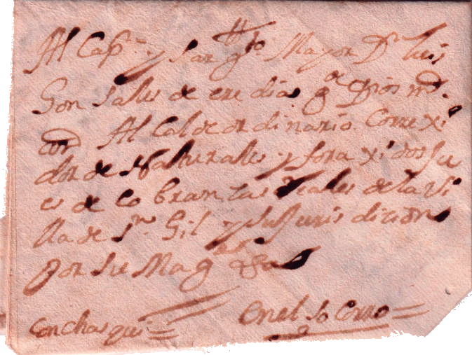 Los Chasquis de Nueva Granada. Carta circulada 'con Chasqui'